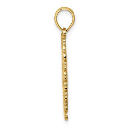 14k Yellow Gold Hearts Ace Playing Cards Charm