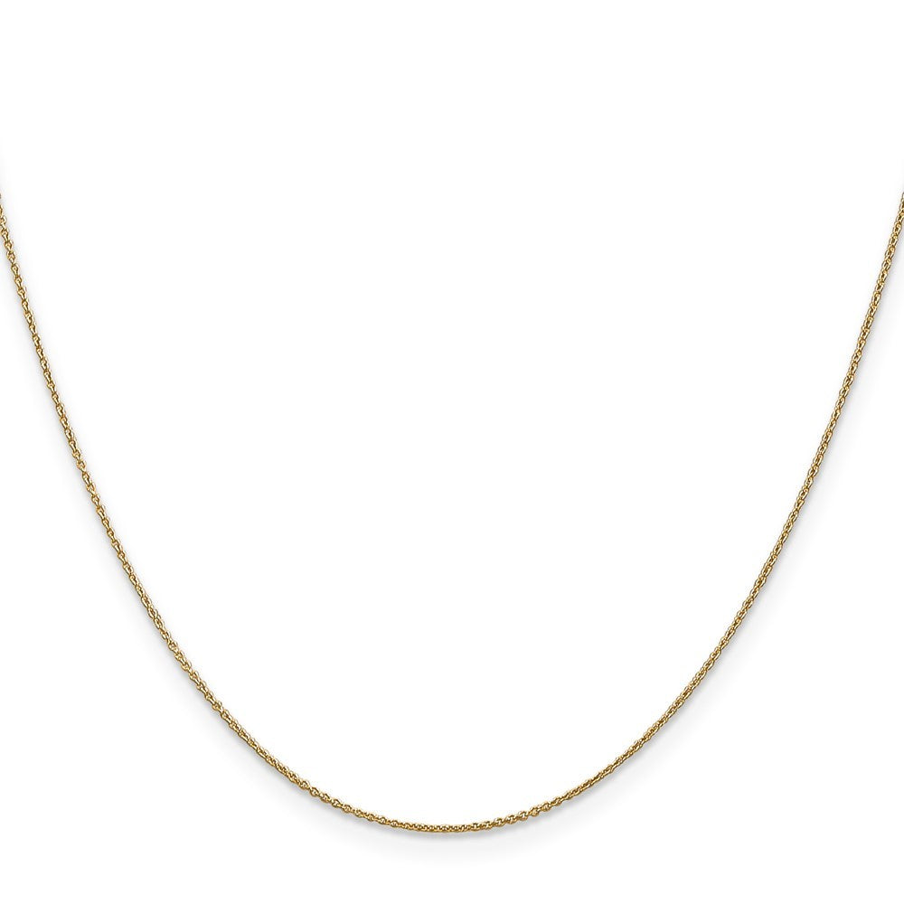 14k Yellow Gold 16 inch .75mm Cable Pendant Chain Necklace