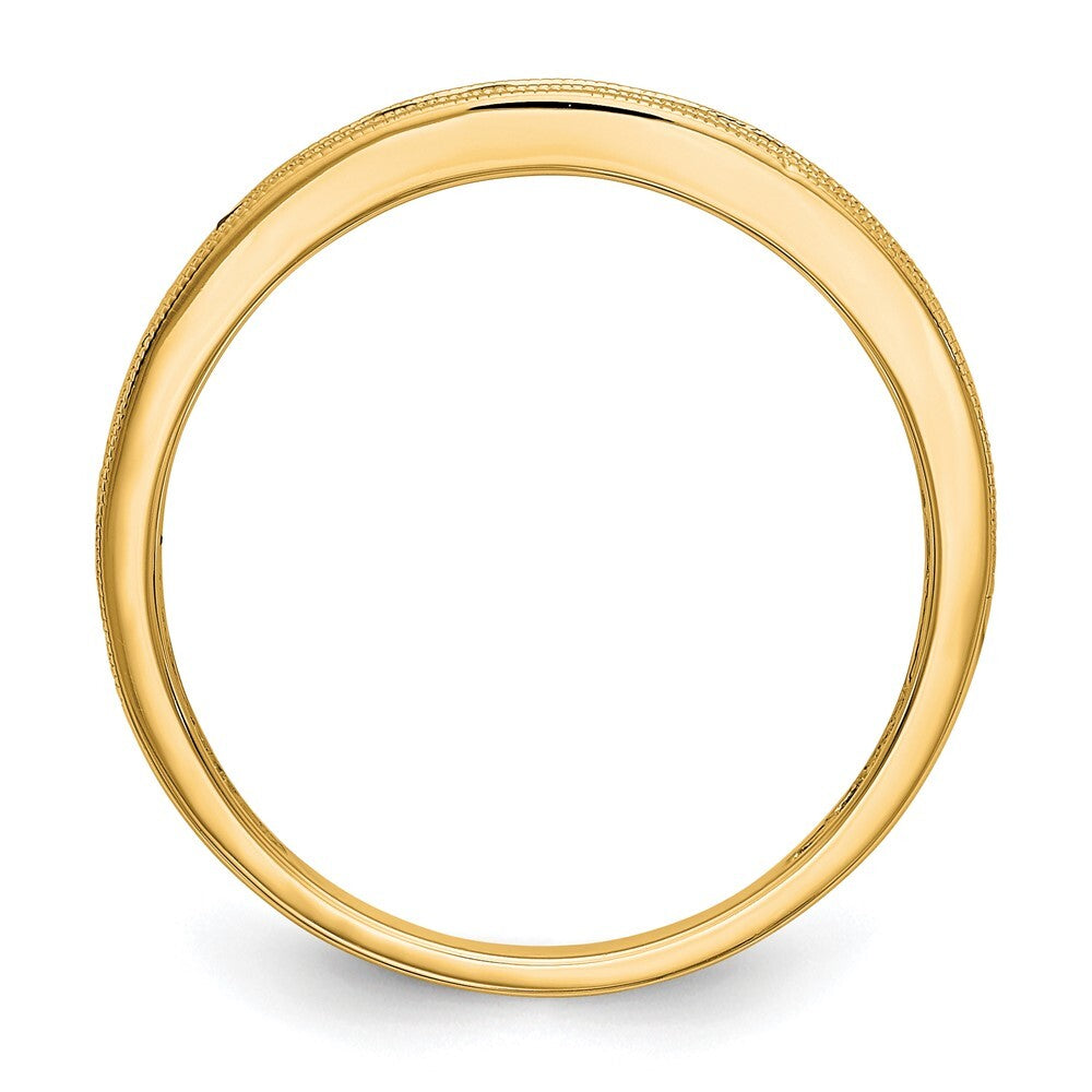 14K Yellow Gold Yellow Gold Ruby Complete Channel Band Size 7