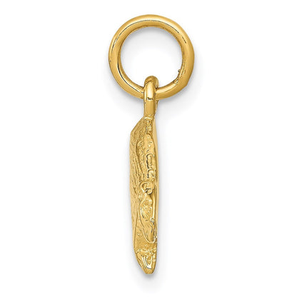 14k Yellow Gold Beaver Charm Pendant