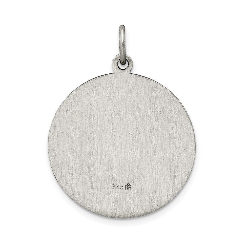 Sterling Silver Antiqued Saint Joseph Medal Pendant