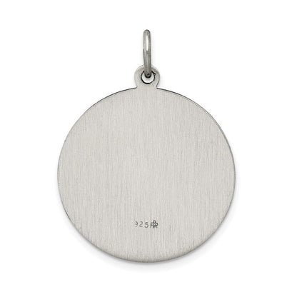 Sterling Silver Antiqued Saint Joseph Medal Pendant