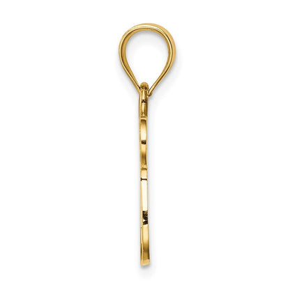 14k Yellow Gold Polished Chai Pendant for Women