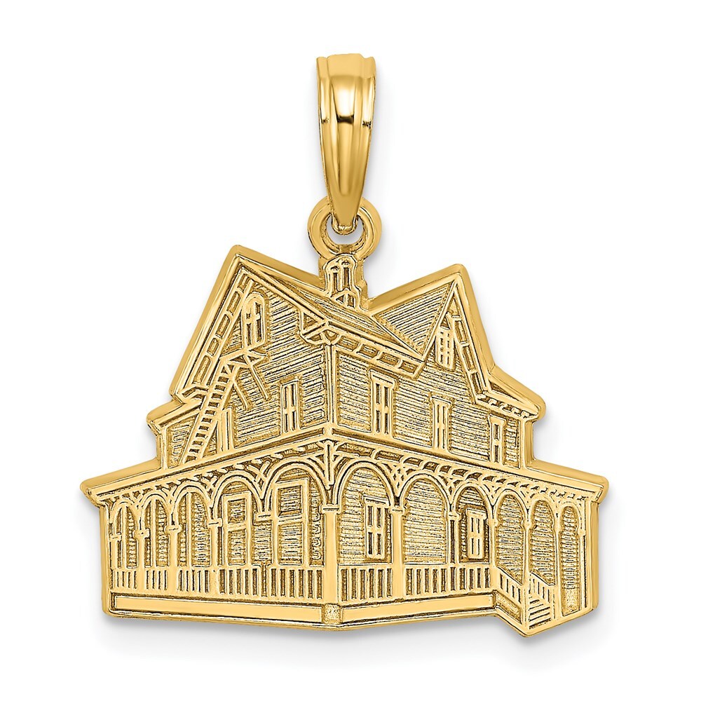 14k Yellow Gold The VICTORIAN ROSE - CAPE MAY, NJ Charm Pendant for Women