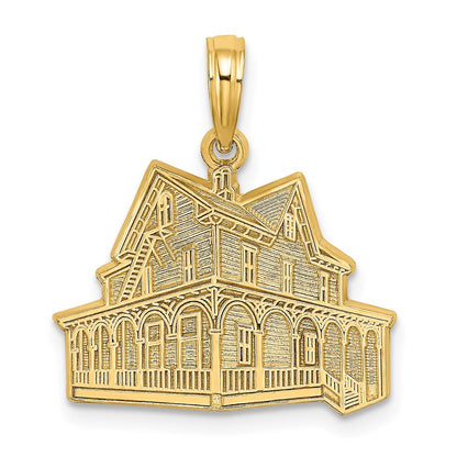14k Yellow Gold The VICTORIAN ROSE - CAPE MAY, NJ Charm Pendant for Women