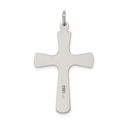 Sterling Silver Satin Antiqued Crucifix Pendant Holiday Gift for Women
