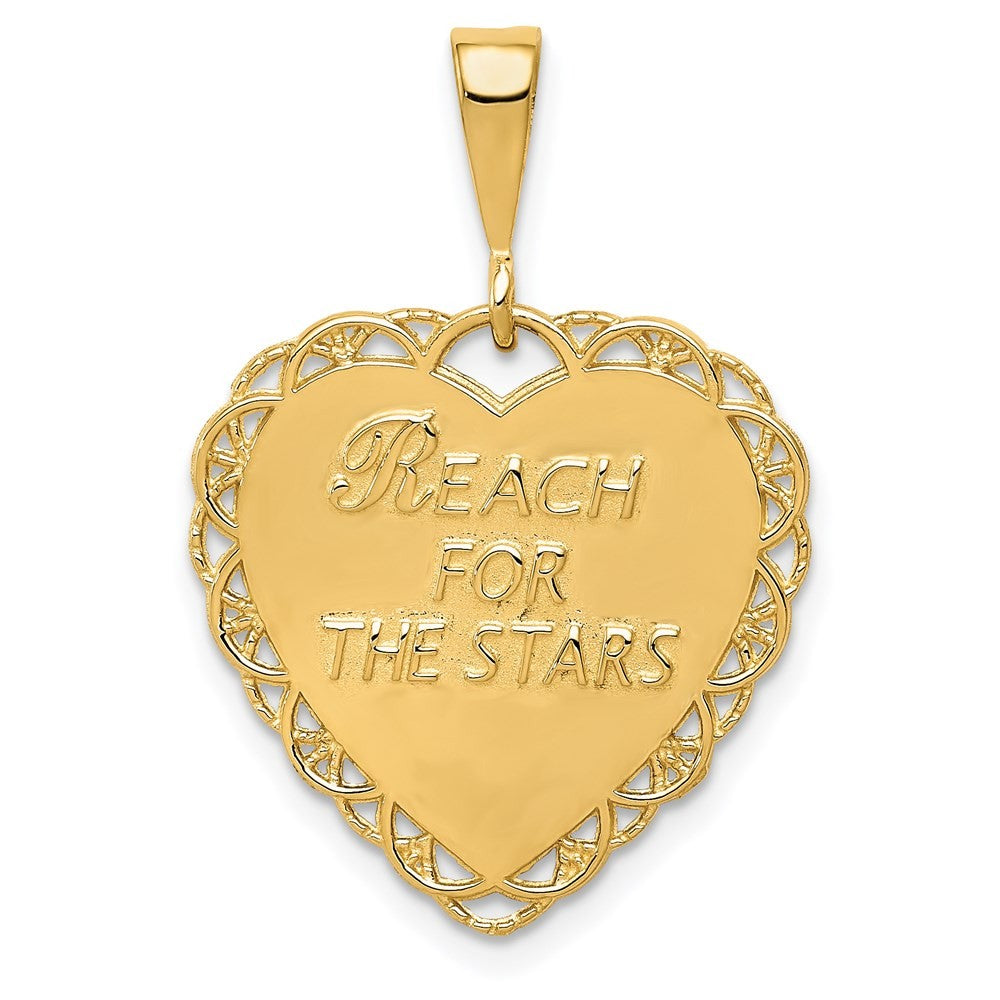 14k Yellow Gold Reversible SWEET 16 Charm Pendant