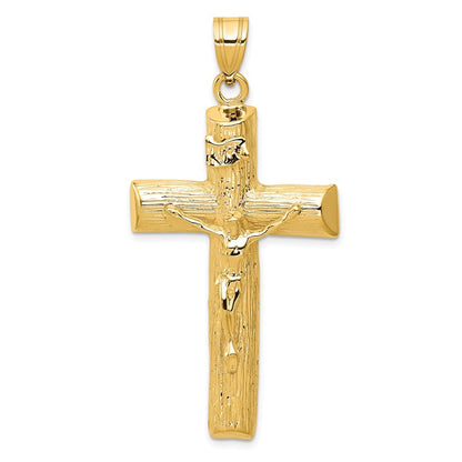 14k Yellow Gold Crucifix Charm