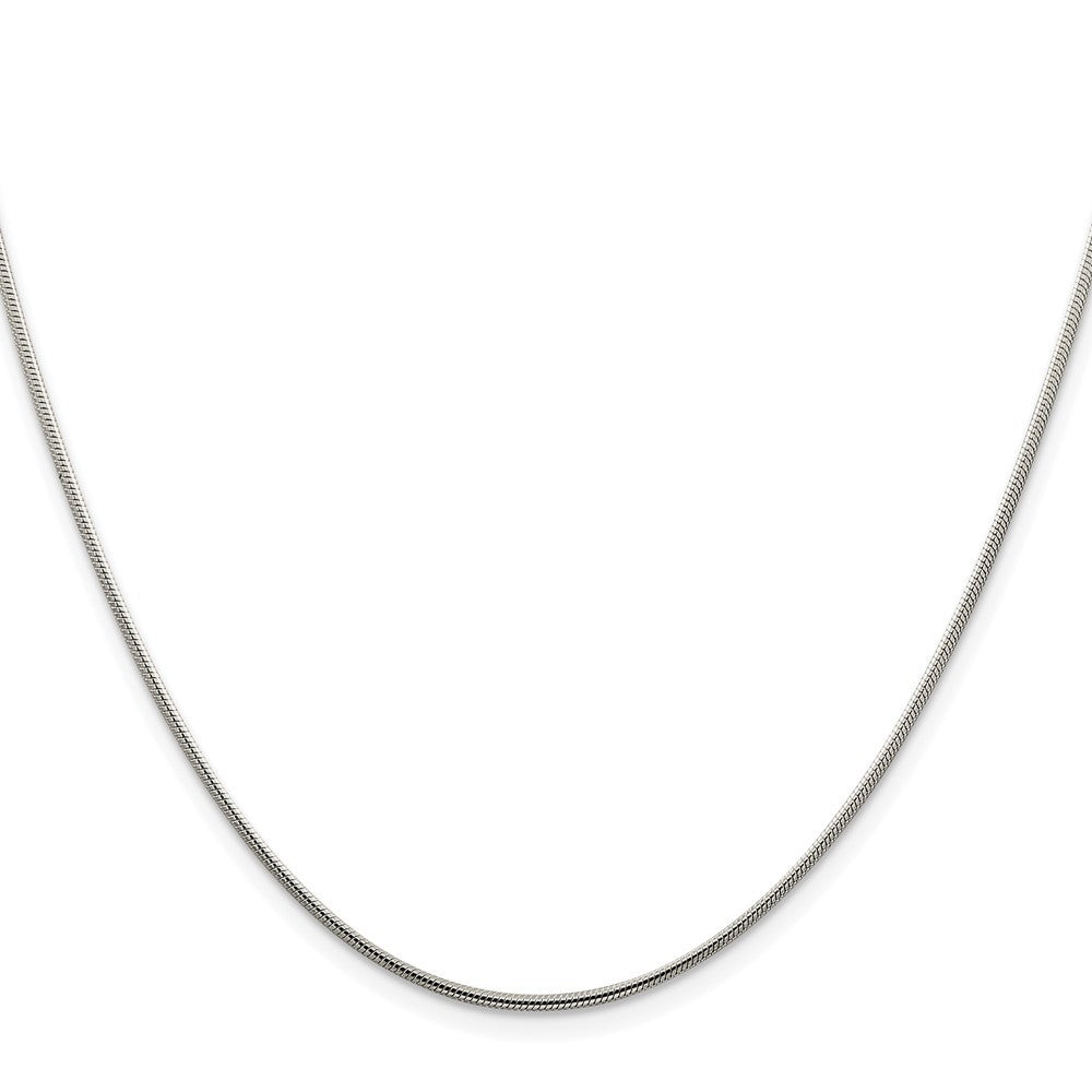 Sterling Silver Rhodium-plated 1.25mm Snake Chain Necklace