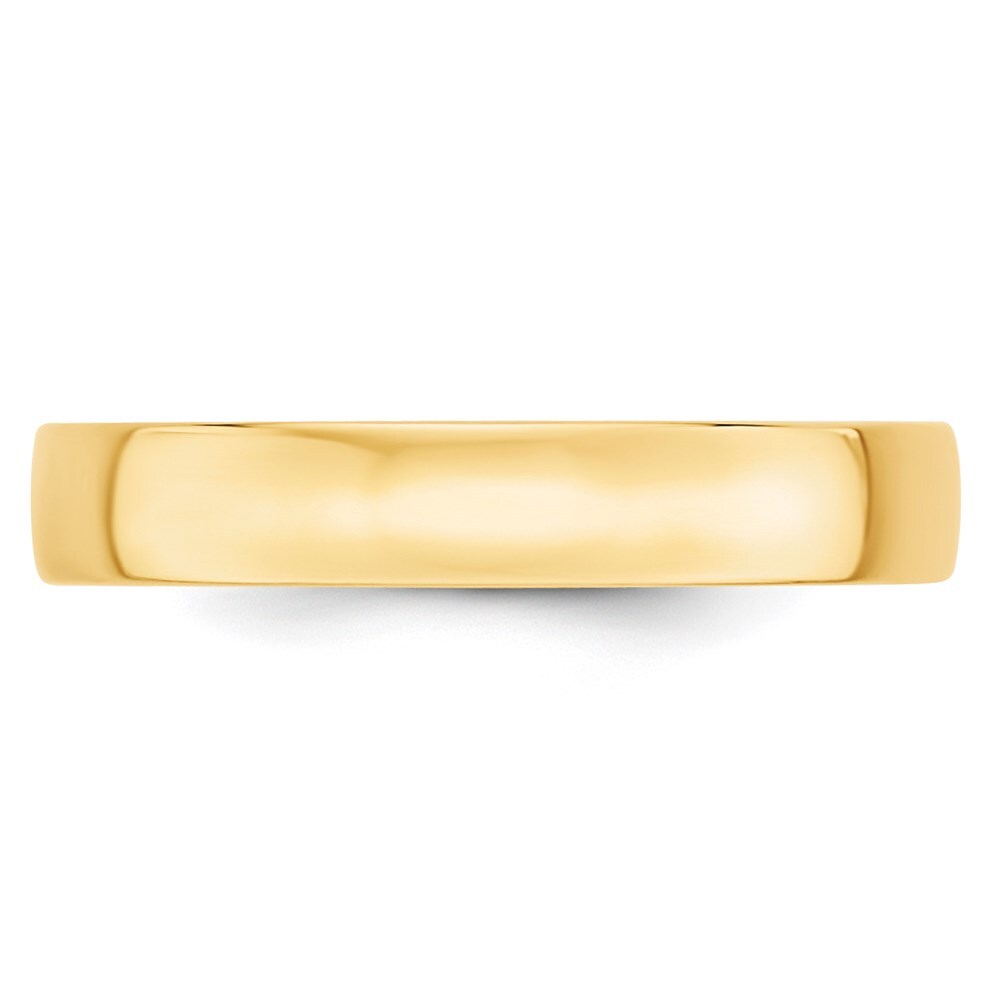 14K Yellow Gold Yellow Gold 4mm Lightweight Comfort Fit Wedding Band Size 10