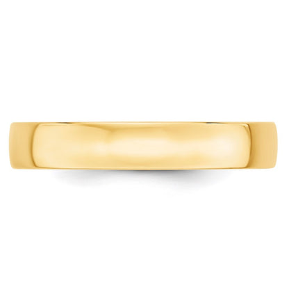 14K Yellow Gold Yellow Gold 4mm Lightweight Comfort Fit Wedding Band Size 10