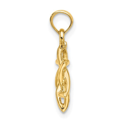 14k Yellow Gold Polished Star Of David Charm