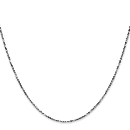 14K White Gold 16 inch 1.25mm Diamond-cut Spiga Chain Necklace