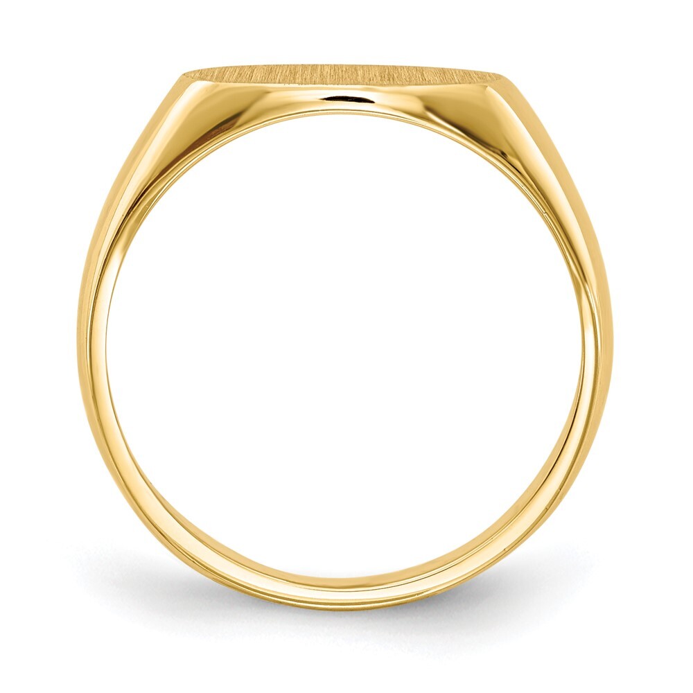 14K Yellow Gold 6.5x11.5mm Closed Back Signet Ring