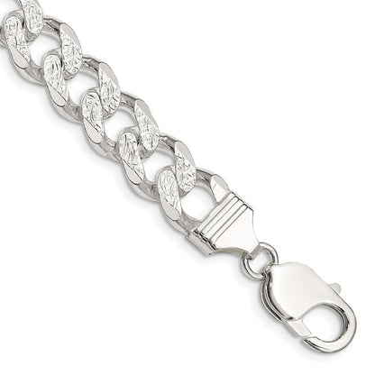 Sterling Silver 11.0mm Curb Chain Bracelet