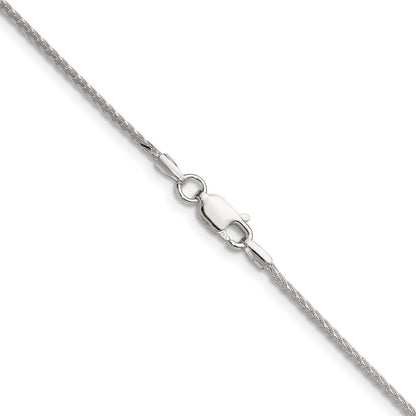 Sterling Silver 1.45mm 8 Sided Diamond-cut Double Spiga Chain