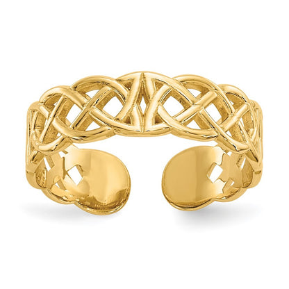 14k Yellow Gold Celtic Toe Ring