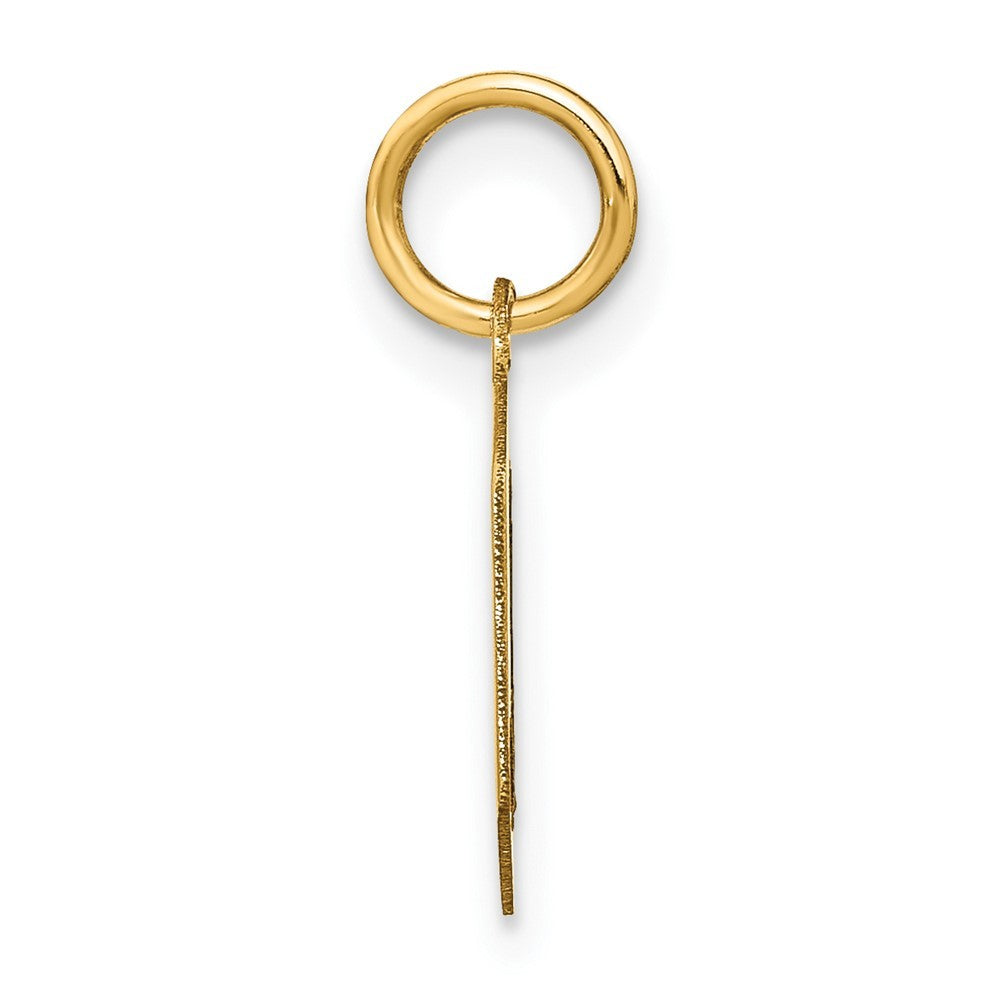 14k Yellow Gold Letter O Initial Pendant