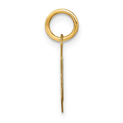 14k Yellow Gold Letter O Initial Pendant