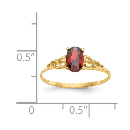 14K Yellow Gold Madi K Synthetic Garnet Ring