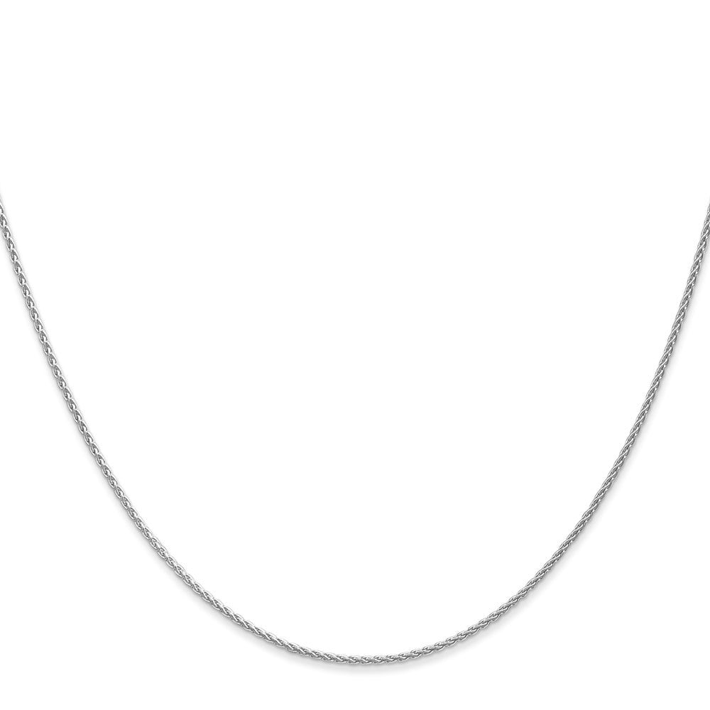 14K White Gold 14 inch 1.2mm Parisian Wheat with Lobster Clasp Chain Necklace