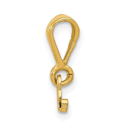 14k Yellow Gold Casted Large Polished Top Pendant