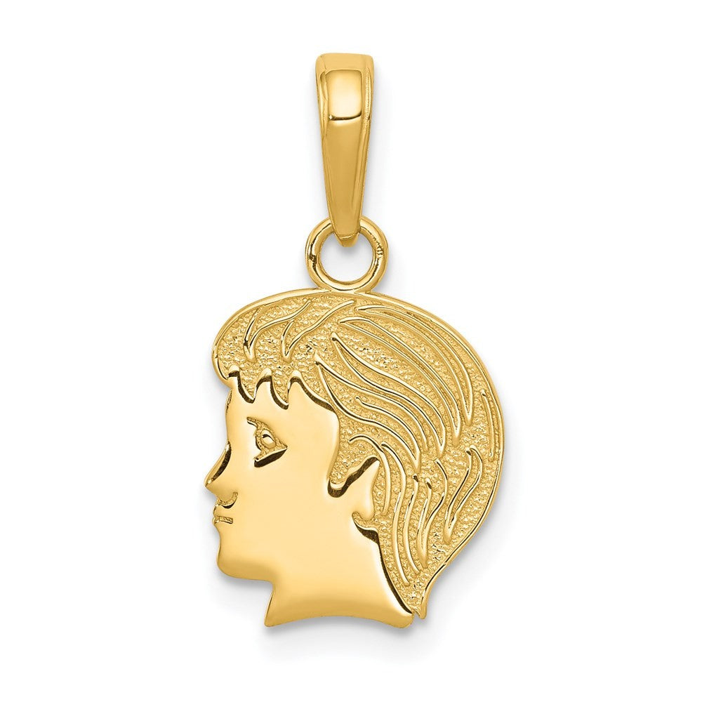 14k Yellow Gold Boy Charm Pendant