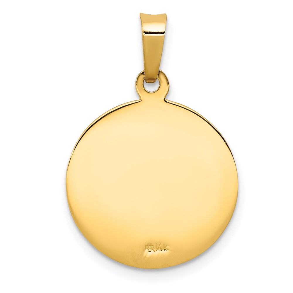 14k Yellow Gold Saint Anthony Medal Charm Pendant for Women