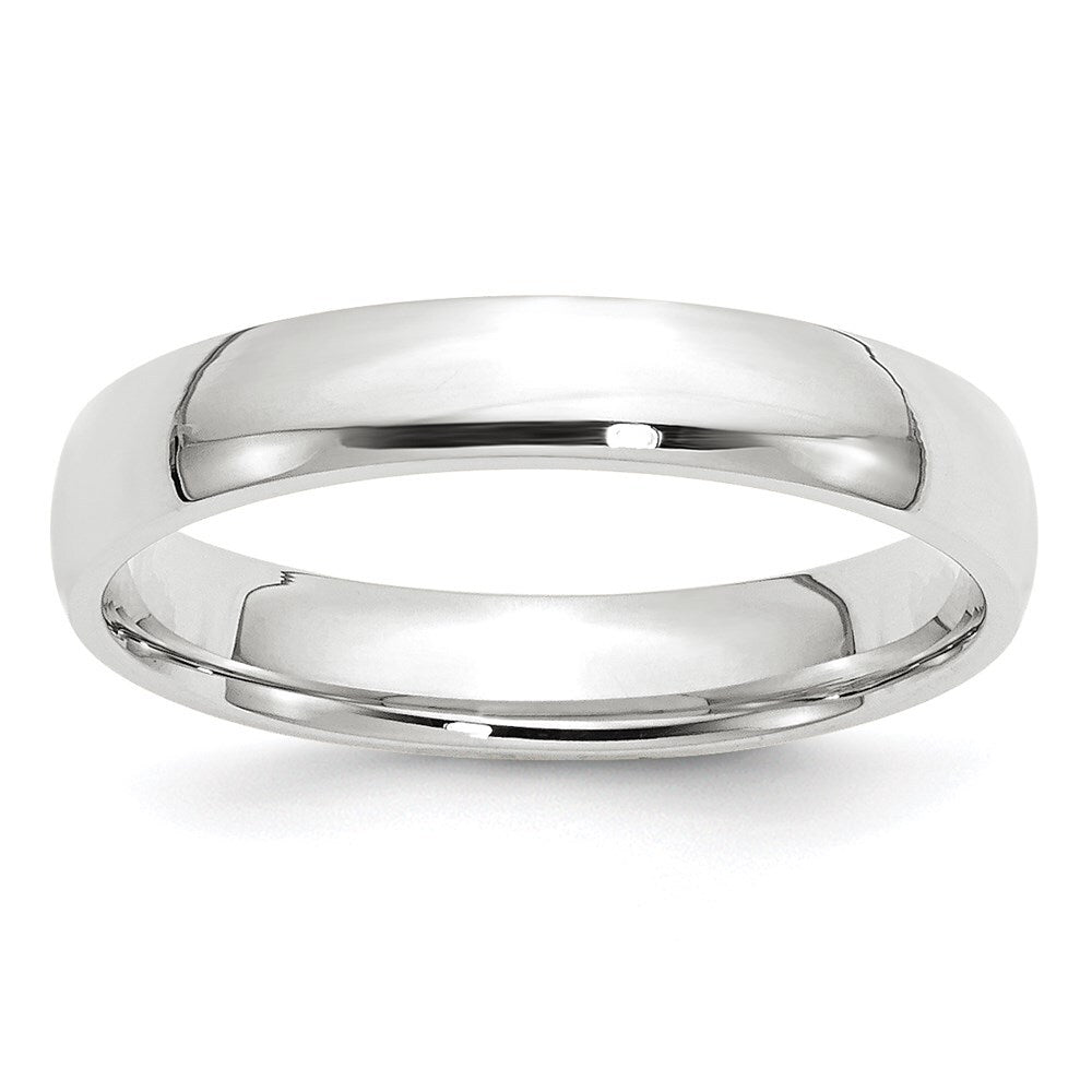 14k White Gold 4mm Lightweight Comfort Fit Wedding Band Size 6