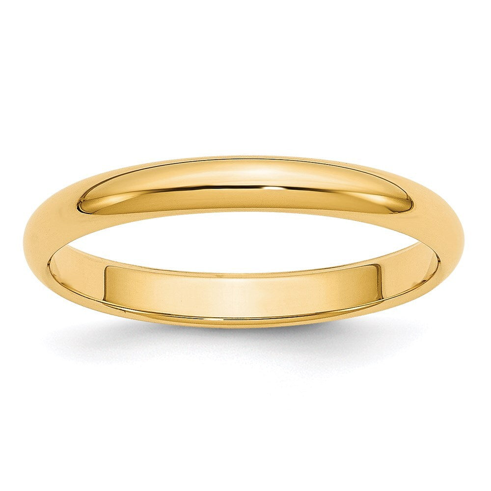 14K Yellow Gold Yellow Gold 3mm Half-Round Wedding Band Size 12