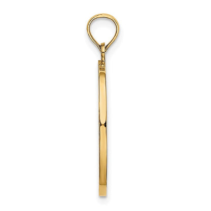 14k Yellow Gold w Rhodium Reversible CHILDS PRAYER w Girl Charm