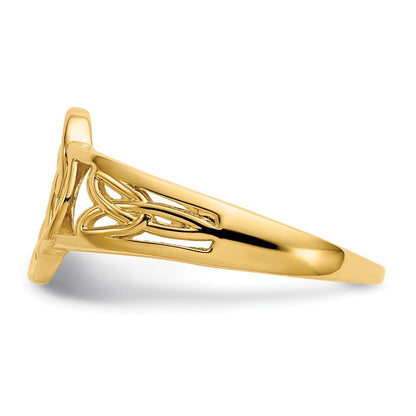 14K Yellow Gold Polished Ladies Celtic Knot Ring