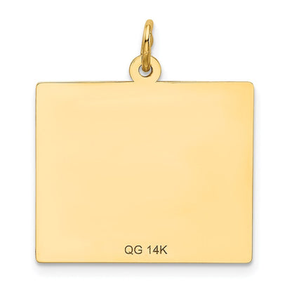 14k Yellow Gold Monday the First Day Calendar Pendant