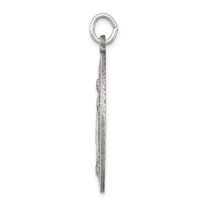 Sterling Silver Antiqued Miraculous Medal Pendant Holiday Gift for Women