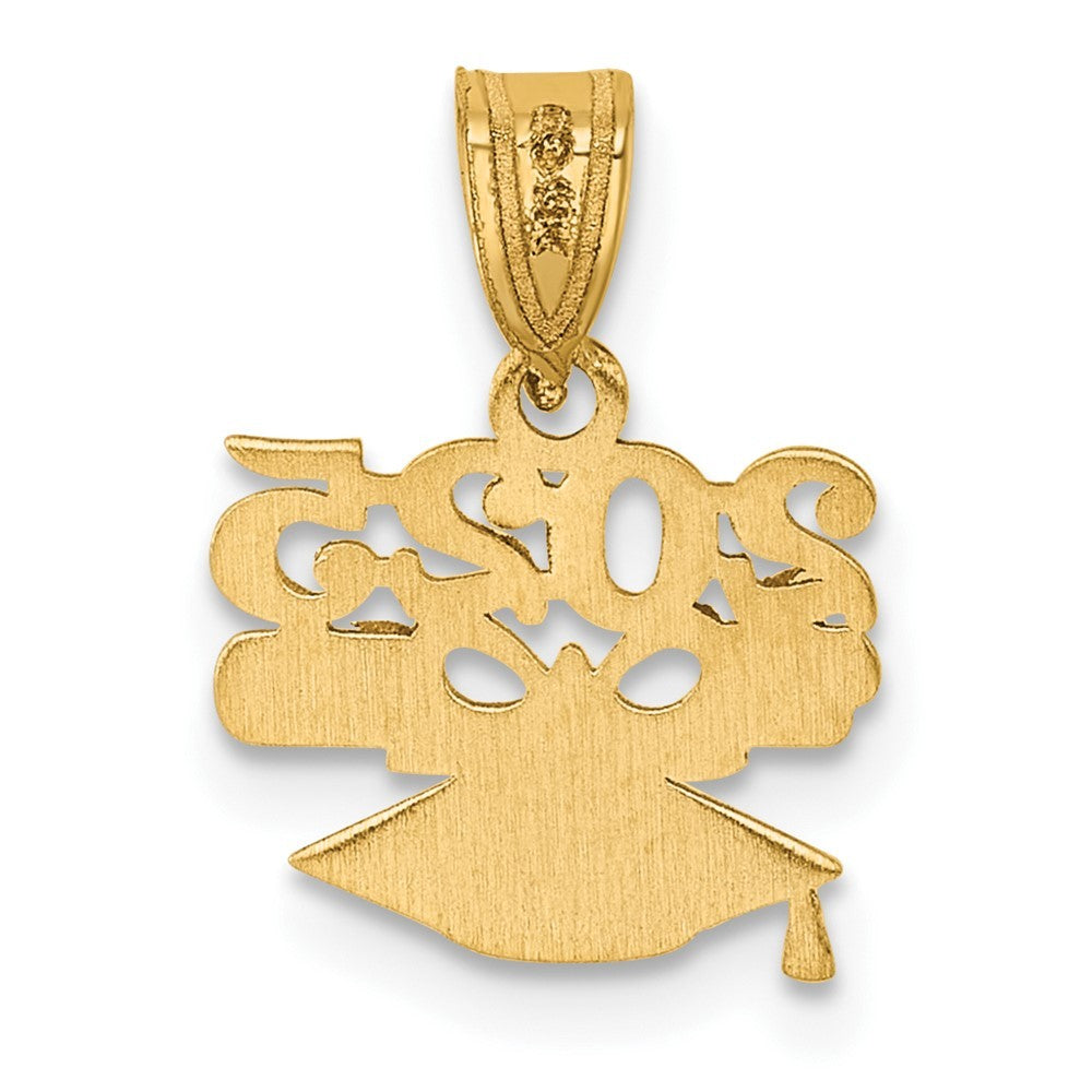 14k Yellow Gold Graduation Cap and Diploma 2025 Charm