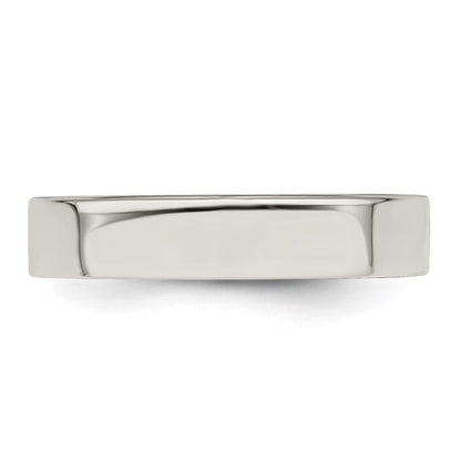 Sterling Silver 4mm Lightweight Flat Size 13 Band Ring
