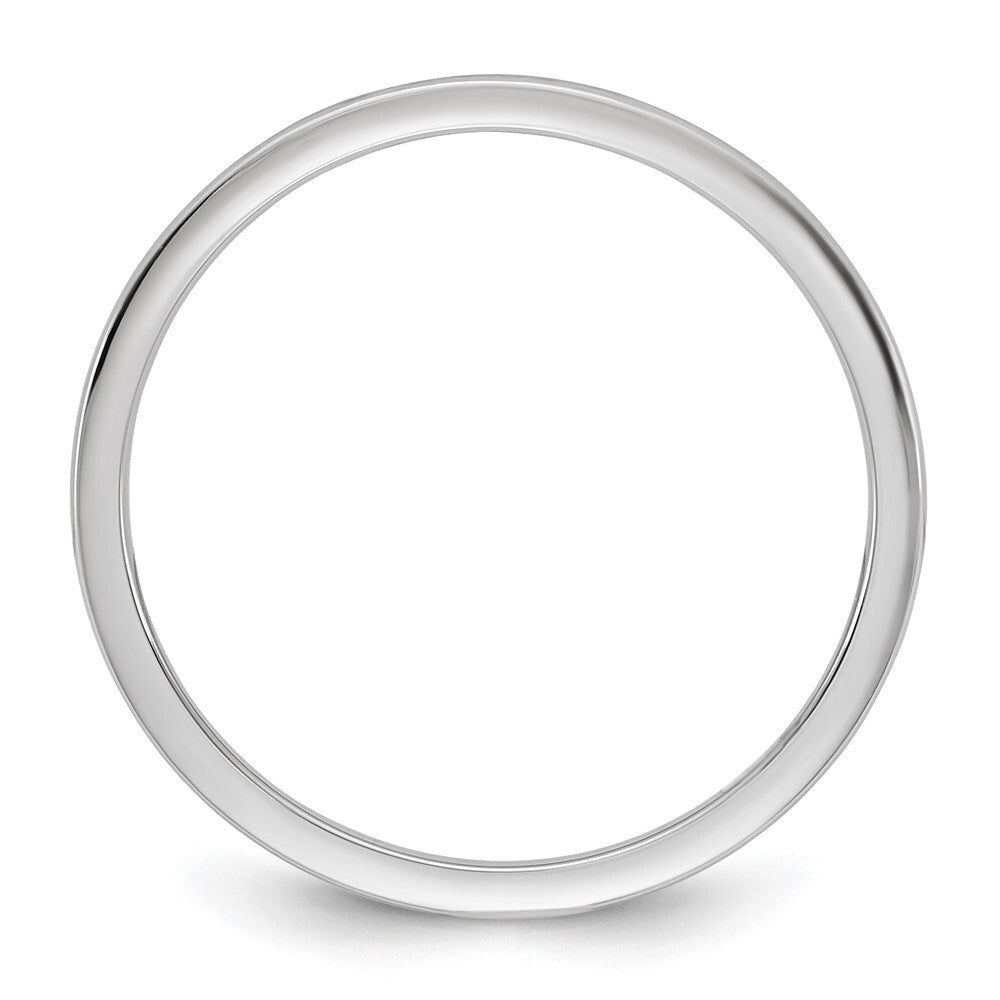 14k White Gold 1mm LTW Comfort Fit Band Size 10
