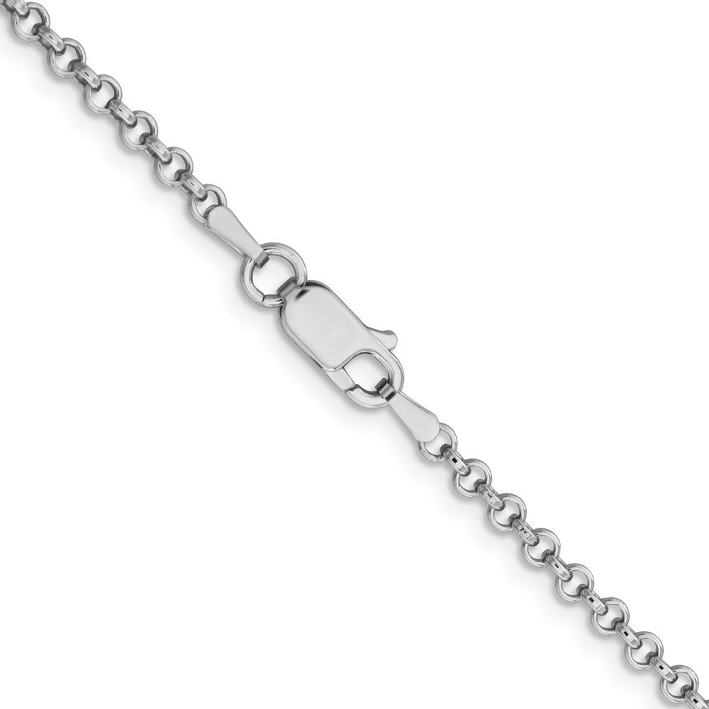 Sterling Silver Rhodium-plated 2.8mm Rolo Chain Necklace