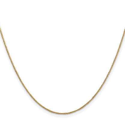 14k Yellow Gold 14 inch .70mm Ropa with Spring Ring Clasp Chain Necklace