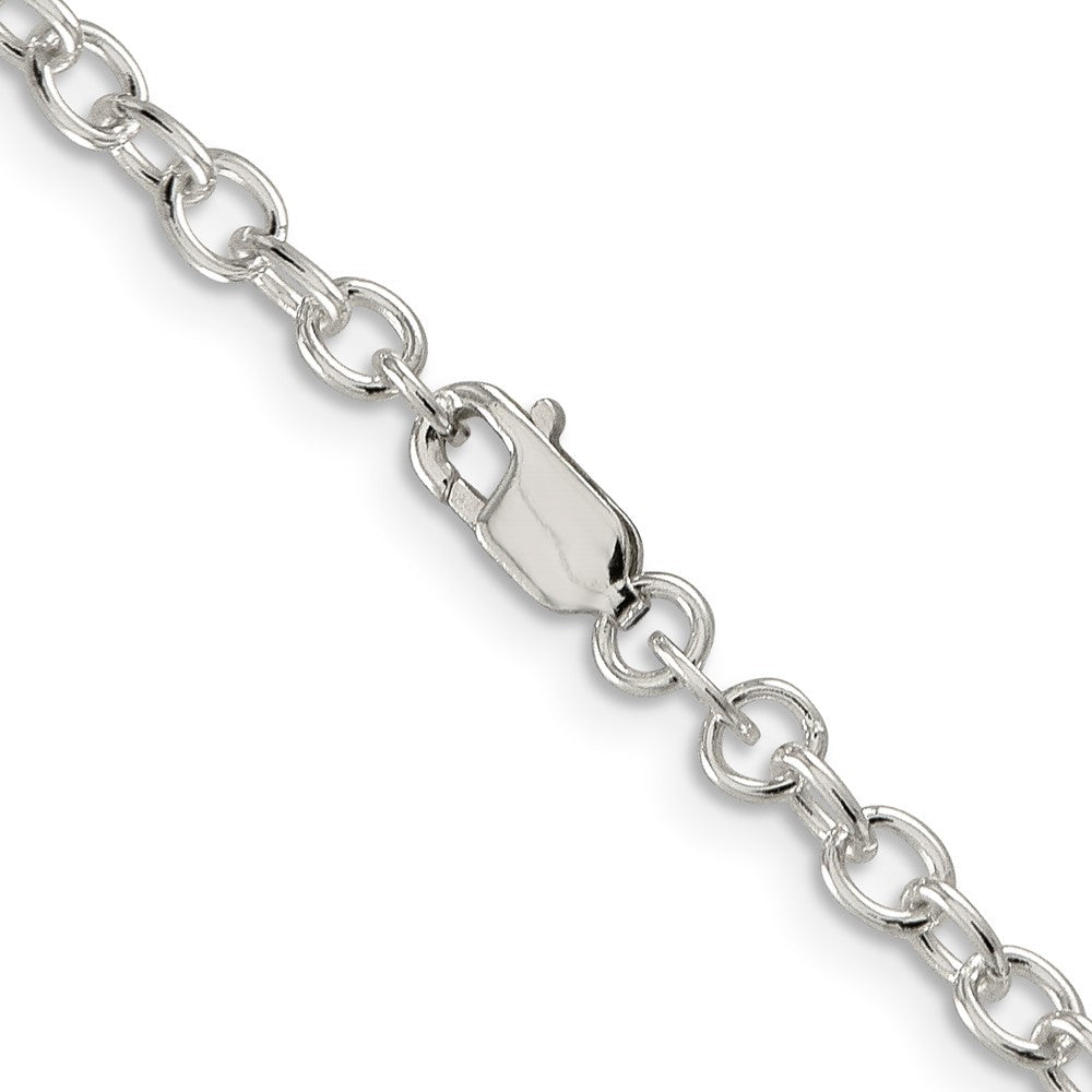 Sterling Silver 3.75mm Oval Cable Chain Necklace