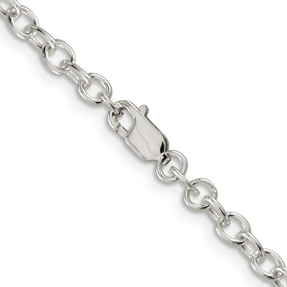Sterling Silver 3.75mm Oval Cable Chain Necklace
