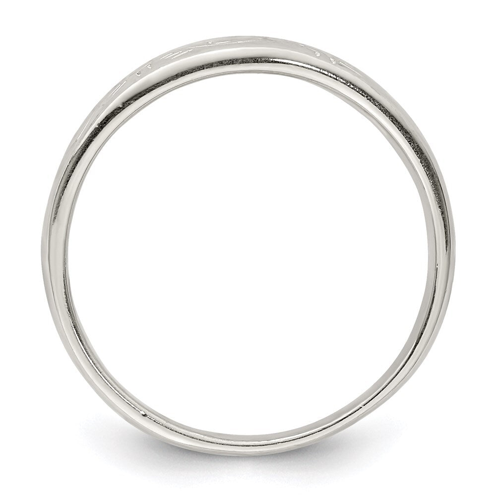 Sterling Silver Swirl Ring Size 7