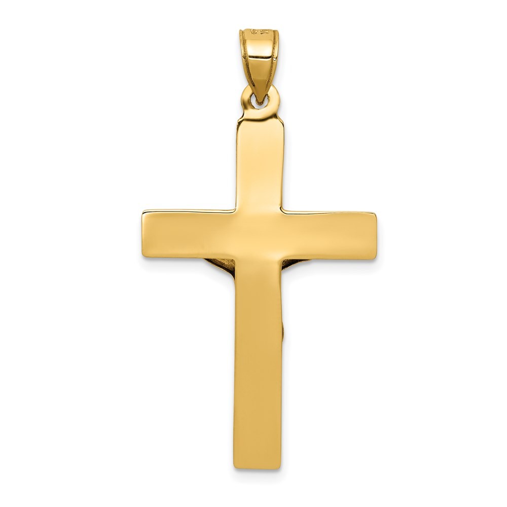 14k Yellow Gold Polished Crucifix Pendant