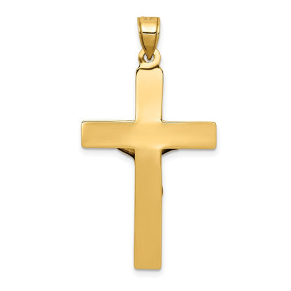 14k Yellow Gold Polished Crucifix Pendant