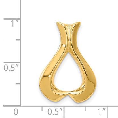 14k Yellow Gold Slide Pendant for Women
