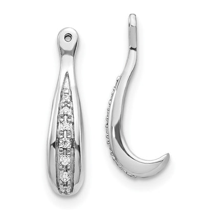 14k White Gold Diamond Earring Jackets Gift for Women
