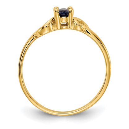 14k Yellow Gold 5x3mm Oval Sapphire ring