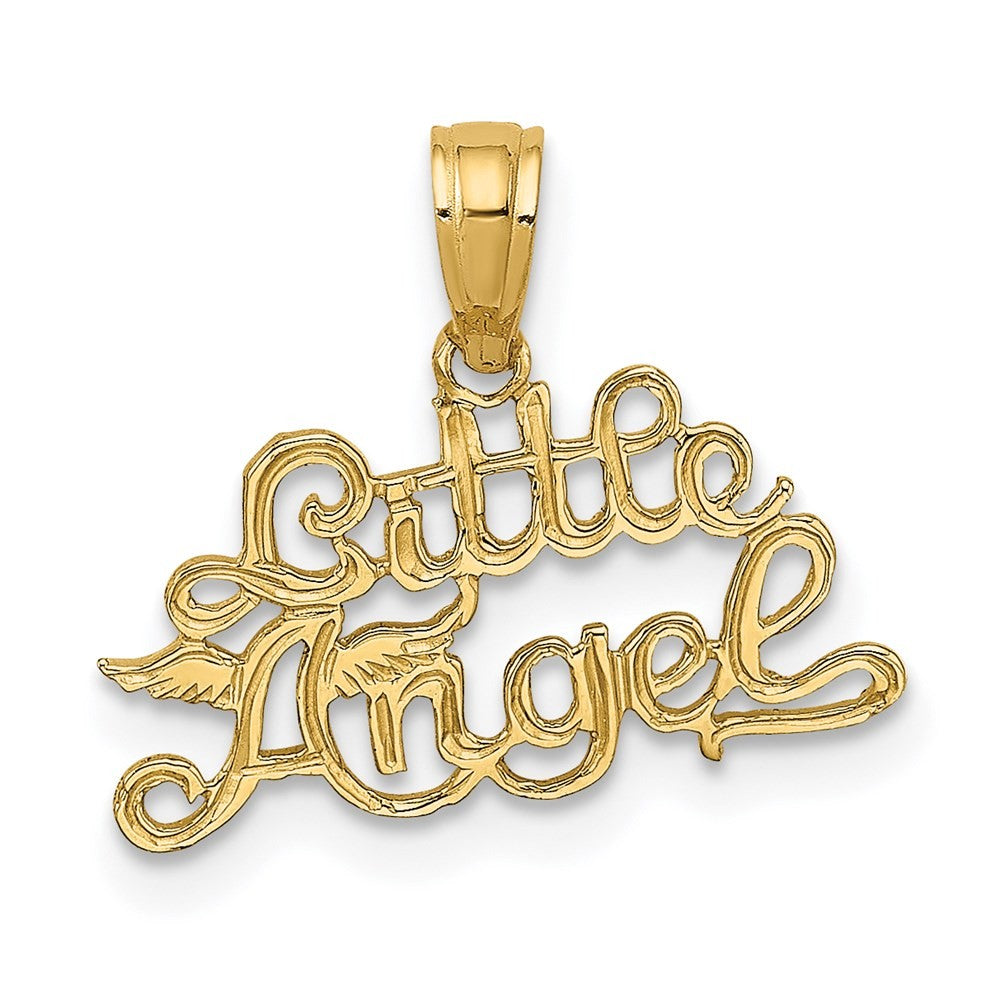 14k Yellow Gold LITTLE ANGEL Charm Pendant