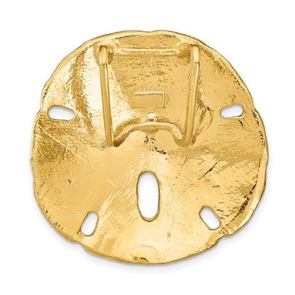 14k Yellow Gold Fits Up To 8mm and 10mm Medium Sand Dollar Slide