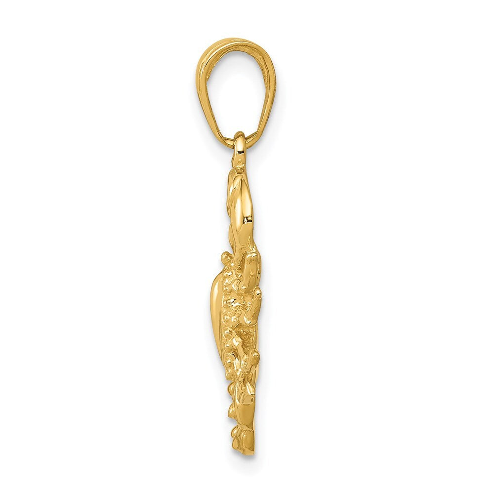 14k Yellow Gold Scorpion Pendant for Women